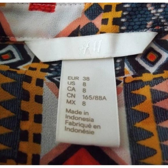 H&M Button Front Sleeveless Shirt Size US 8 (Medium) - Picture 5 of 8